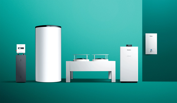 In Kaskade geschaltet, liefern acht Arotherm-Wärmepumpen bis zu 208 kW.