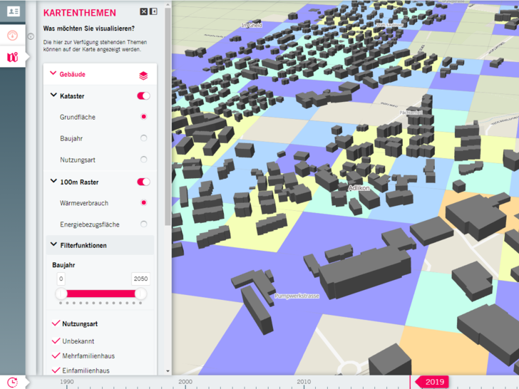 Die Gemeinde-Energieplattform bündelt und visualisiert die relevanten gebäudebezogenen Energiedaten zu Kälte, Wärme und Strom für das gesamte Gemeindegebiet. Kommunen können ihre Klimaziele formulieren, den Fortschritt dynamisch verfolgen und alle Akteure einbinden.