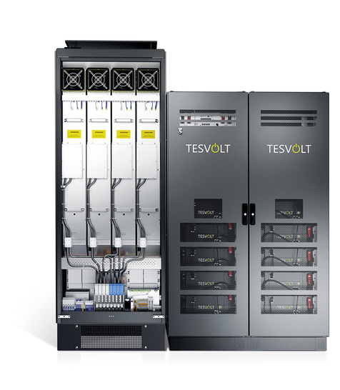 Der TS-I HV 80 vereint Stromspeicher, Wechselrichter und Energiemanagementsystem. - © Bild: Tesvolt
