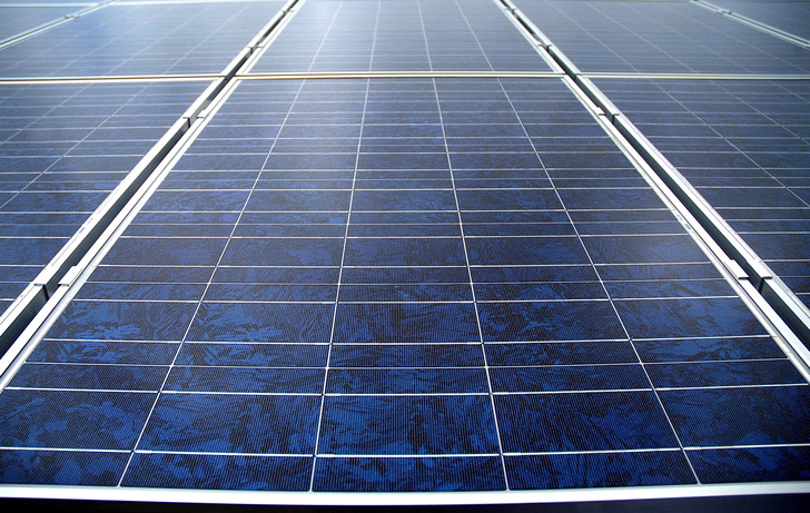 Nahaufnahme Solarstrom-Module