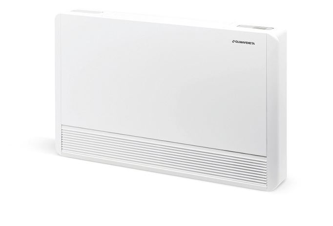 Den Konvektoren i-Life2-Slim reichen die niedrigen Vorlauftemperaturen einer Wärmepumpe zum Heizen.