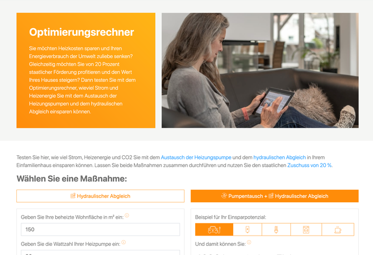 Der Optimierungsrechner zeigt,  welche Einsparungen möglich sind. - © VdZ
