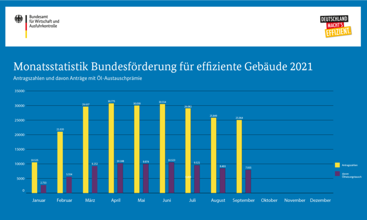 Rekordzahlen bei der Förderung im Gebäudebereich. - © Bafa
