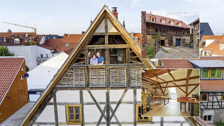Erster Platz in der Kategorie „Bestand“ des KfW Award Bauen 2021. Maike und Daniel Herz renovierten den uralten Dreiseithof im thüringischen Arnstadt