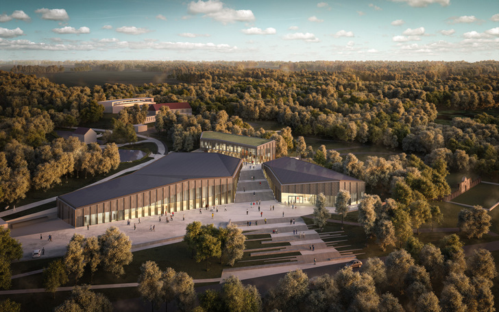 3.300 Quadratmeter Photovoltaik zur Wärmepumpenversorgung und selbstoptimierendes Energiemanagement mittels künstlicher Intelligenz sollen die historische Bauweise mit aktueller Technik unterstützen. 