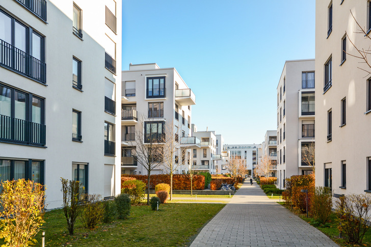 Die meisten Wohnungen in Deutschland finden sich in Mehrfamilienhäusern.