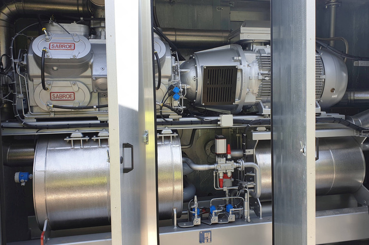 Die Aggregate der Wärmepumpen erzeugen Endtemperaturen bis zu 120 Grad Celsius. 