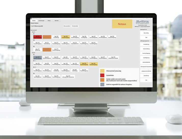 Die Modbus-Software erleichtert es, dezentrale Lüftungsgeräte in die Haustechnik einzubinden.