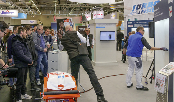 Auf der FAF 2024 in Köln stehen am Stand von Knauf die Themen Effizienz, Produktivität und hohe Leistungsfähigkeit im Fokus.