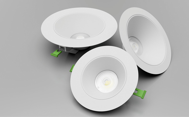 Aufgrund ihrer drei unterschiedlichen Varianten mit breiteren Ringabdeckungen und ihrer flexiblen Anpassungsmöglichkeit lässt sich die Leuchte Lewy Flex in Deckenlöcher zwischen 160 und 250 mm Durchmesser einbauen – ohne Zubehör und separaten Einbauring.