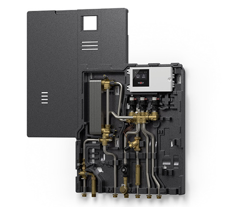 Die Wohnungsstation CAT-2 verfügt über ein Estrichaufheizprogramm und kann witterungsgeführt betrieben werden.