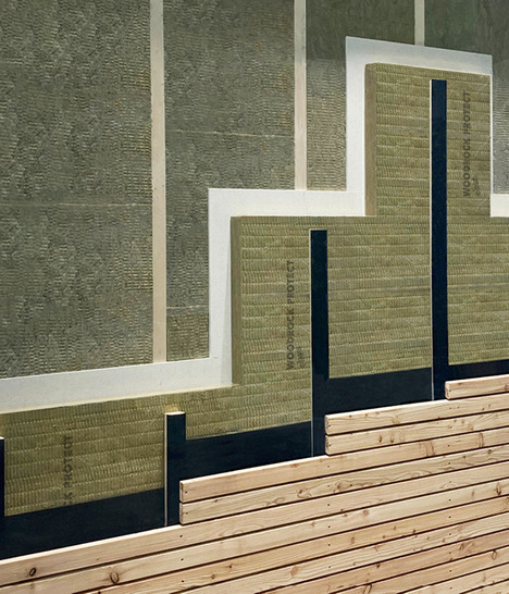 Die Druckfestigkeit der Woodrock Protect von mehr als 50 kPa gestattet die einfache Befestigung mittels Konterlattung.