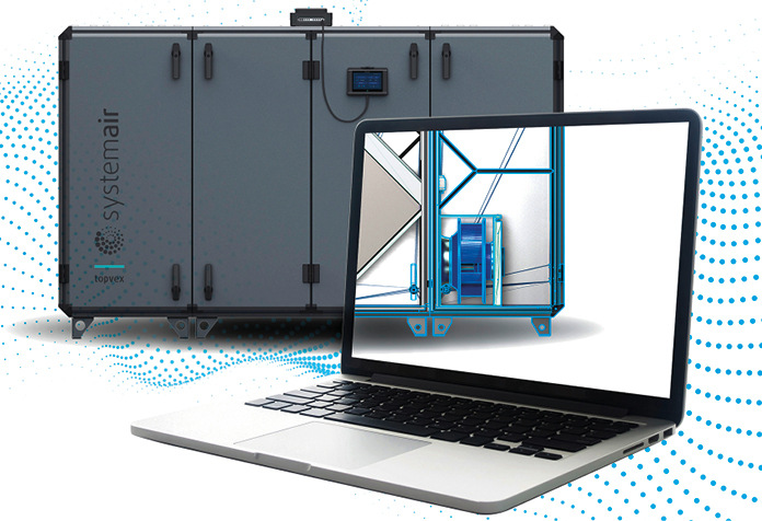 Die Lüftungsgeräte der Modellreihen Topvex SR und Topvex TR zeichnen ein kompaktes Design und eine einfache Handhabung bei Montage und Bedienung aus.