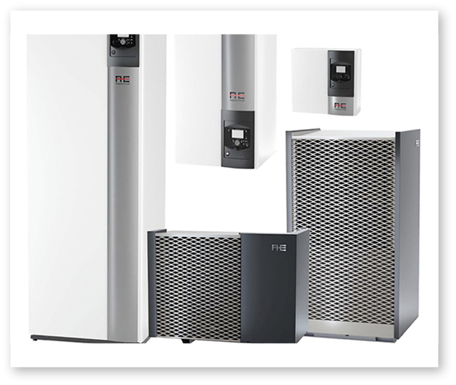 ﻿Die Wärme­pumpen-Modelle LWPM und LWPMK können auch kühlen und sind Smart Grid-­fähig. Ein Nachtmodus lässt sich gesondert einstellen.