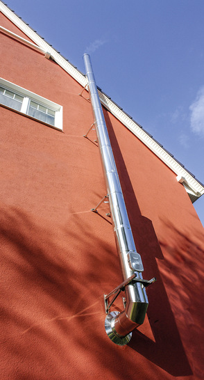 Die WPG-Abgasanlagen sind in einwandiger oder doppelwandiger, wärmegedämmter Bauart erhältlich.