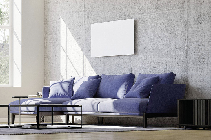 Die Strukturoptik der Infrarotpaneele IRM vergrößert die Abstrahlfläche.