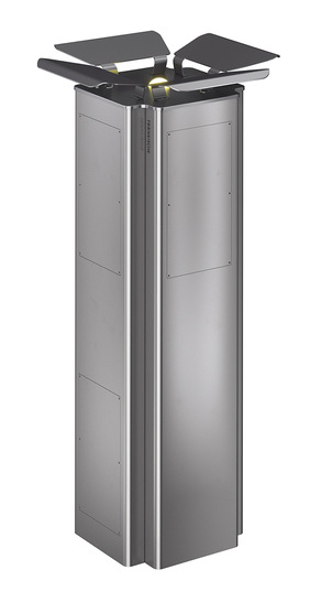 Mit der optional erhältlichen Beleuchtung sind die Ladestelen Eflex auch nachts gut zu sehen.