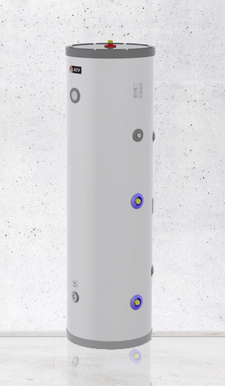 Candra +300 ist mit großen Wärmetauscherflächen als Trinkwasserspeicher für Wärmepumpen konzipiert.