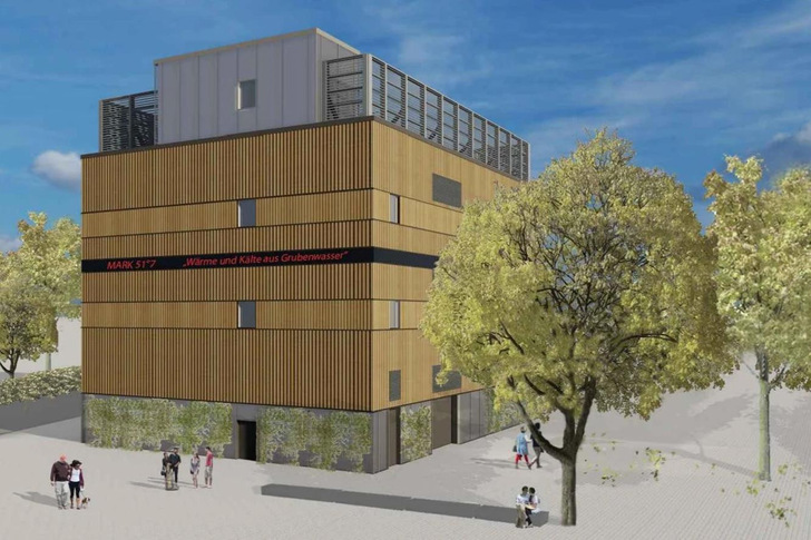 Die neue Energiezentrale er Stadtwerke Bochum soll innovative Anlagetechnik zur Wärme- und Kälteversorgung sowie Kälteanlagen auf dem Dach beherbergen.