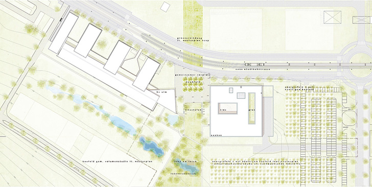 1 Das Gebäude ist ein kompaktes, quadratisches, viergeschossiges Gebäude und enthält Laborräume sowie Büro-, Besprechungs- und Seminarbereiche. Die Laborflächen gruppieren sich um die beiden Innenhöfe. Dadurch ist die Belichtung und Belüftung gewährleistet. Die Büro- und Seminarbereiche sind um diesen Kern angeordnet. Die Kennwerte des Gebäudes sind in Abb. 2 zusammengestellt.