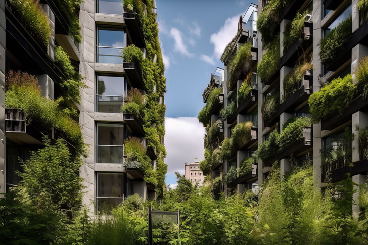 Systematische Begrünung auch von Gebäuden spielt eine bedeutende Rolle im Zuge der Klimaanpassung von Städten.