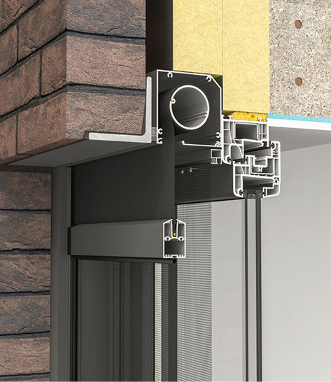 Der Textilsonnenschutz Fixscreen Go MS 7 gibt es als Einbau-Variante, individuell konfigurierbar bis 3 m Breite und 2,60 m Höhe.