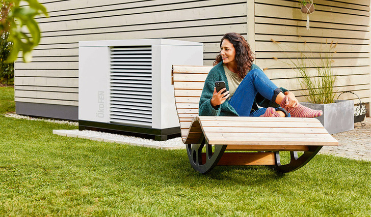 Über eine Datenbank greift die Wärmepumpe Greenfox 13/1 auf Live- Elektrizitätsdaten zu und erkennt dadurch, wie grün und günstig der gerade produzierte Strom ist.