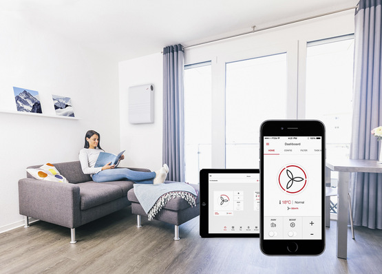 Ab sofort lassen sich mehrere dezentrale Zehnder Komfort-Lüftungsgeräte vernetzen und zentral steuern.