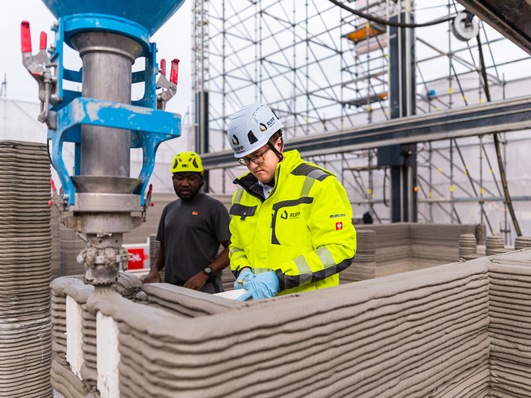 Komplett gedruckt wurde ein Mehrfamilienhaus im bayrischen  Wallenhausen.