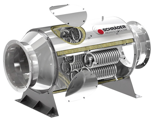 Der Druckverlust im Wärmerück­gewinnungs­system Therm Tube fällt wegen der Rohr-in-Rohr-Konstruktion gering aus.
