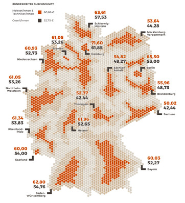 Handwerkerstunde im regionalen Vergleich: Wie hoch die Stundensätze sind.