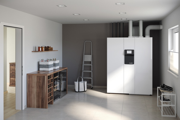 Wärmepumpe und Lüftung können auch in einem Gerät integriert sein.