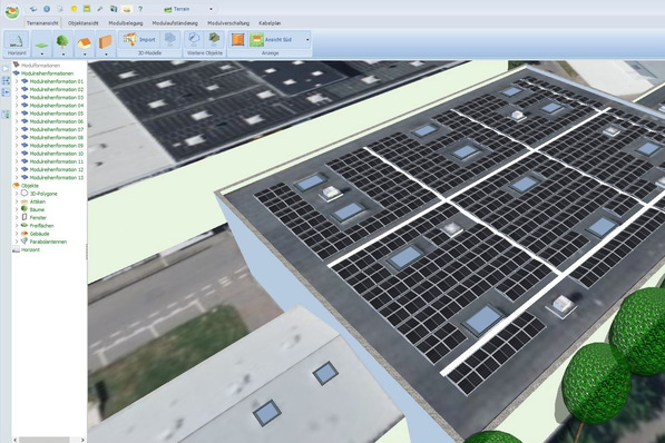 Planungsprogramme helfen, PV-Anlagen richtig zu dimensionieren.