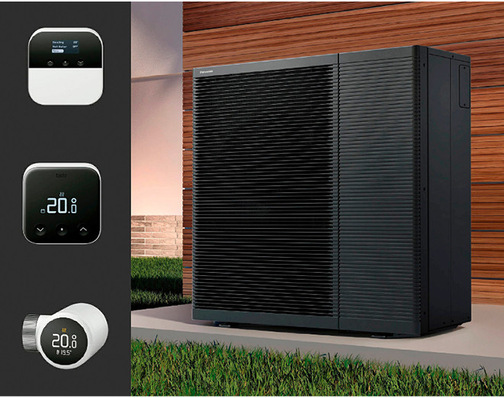 Ein Energiemanagementsystem passt für die Aquera-Wärmepumpe den Stromverbrauch automatisch an Zeiten an, in denen erneuerbare Energien verfügbar und kostengünstig sind.