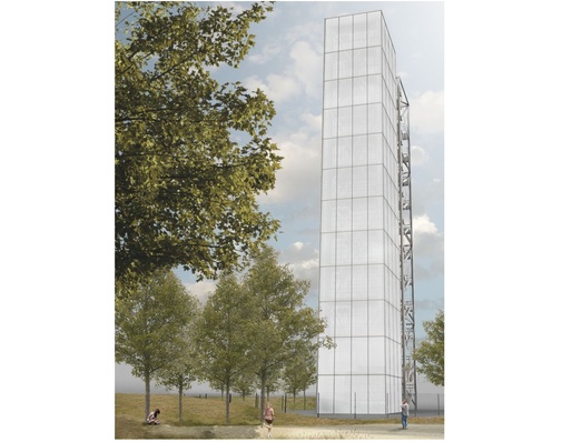 Visualisierung des Demonstrator-Hochhauses.