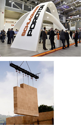 



Auf insgesamt 257 Quadratmetern zeigt der Ziegelhersteller Schlagmann Poroton bewährte und neue Produkte wie zum Beipiel die Redbloc-Ziegelfertigteile.
