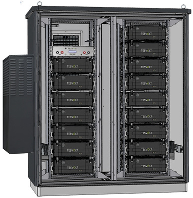 



Der Batteriespeicher wird vollautomatisch klimatisiert.
